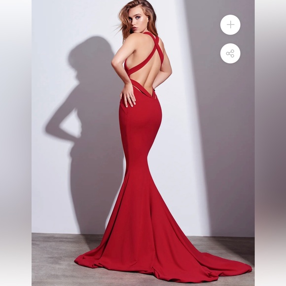 SHOWSTOPPER 🔥 Magenta Designer Gown by Gemeli Power, Las Lasciiv Gown, Sz0 - Picture 8 of 10